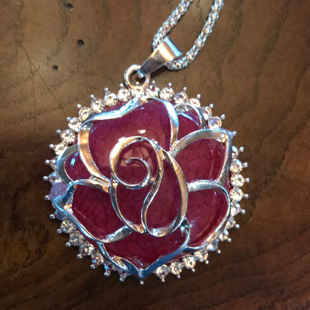 Crystal Rose Necklace